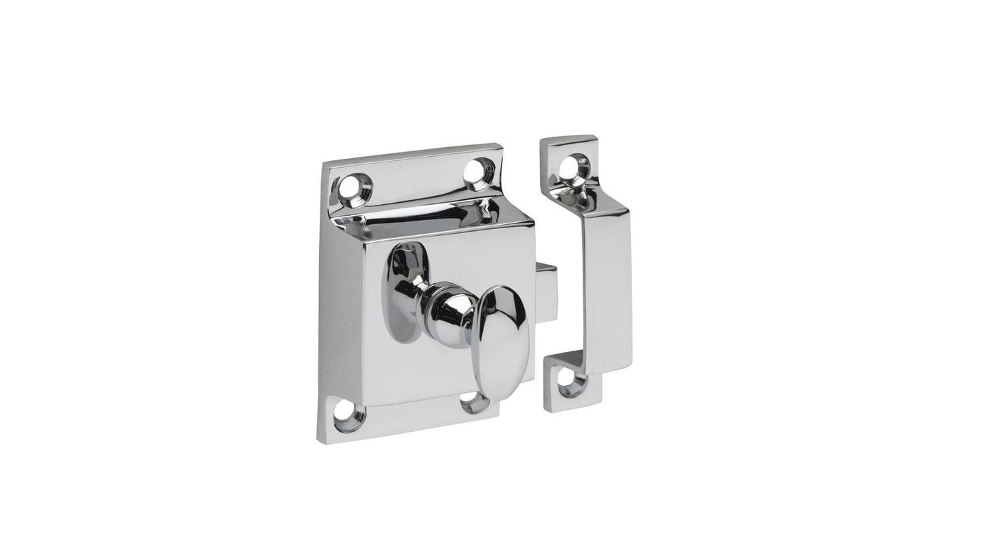 Howdens Duchess Handle Knob Latch Polished Chrome Effect