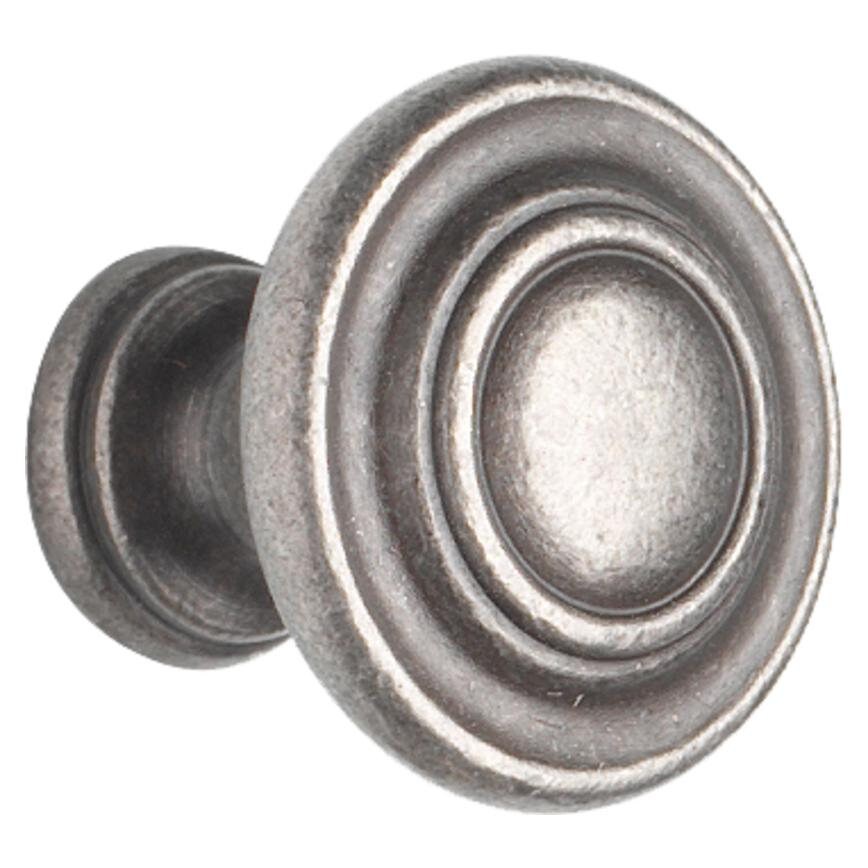 Howdens Antique Pewter Effect Classic Round Cupboard Door Knob 33mm