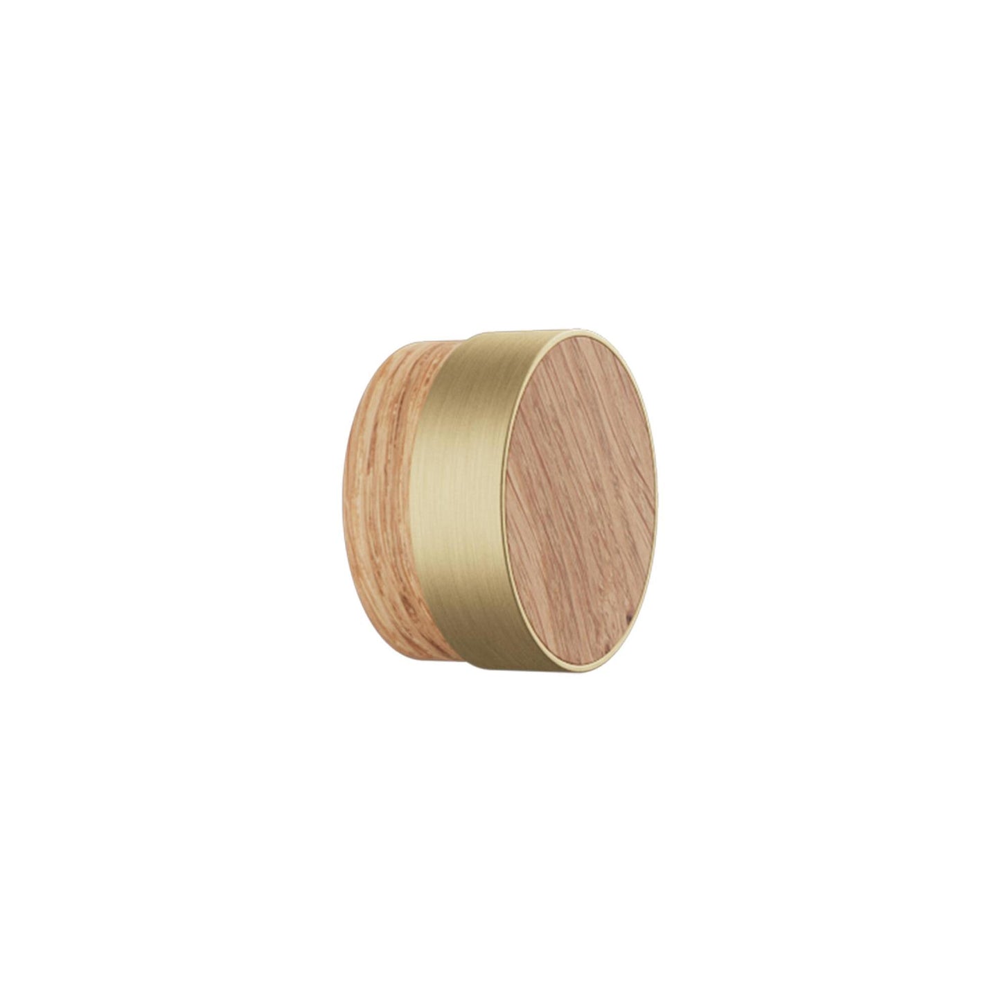 Vonsild Radio Oak Clear Lacquered Wooden & Brushed Gold Knob 26mm 49mm