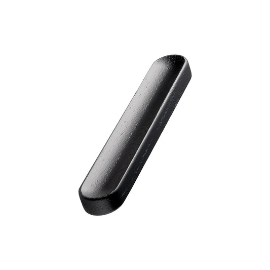 Vonsild Shelf Oak Clear Lacquered & Ash Stained Black Wooden Handle 128mm