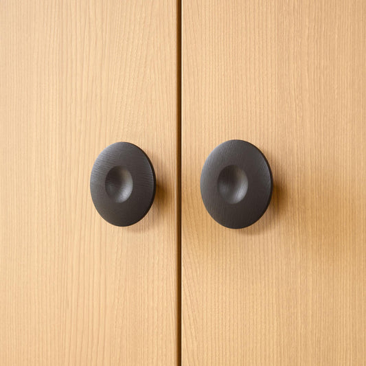 Vonsild Dimple Oak Clear Lacquered Wooden Knob 40mm 60mm & 80mm