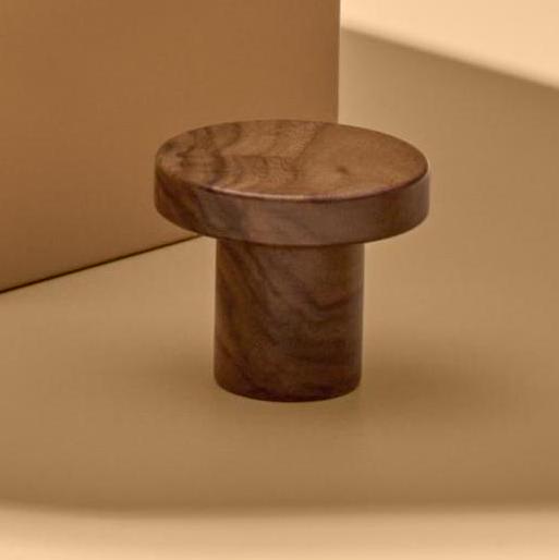 Vonsild Circum Walnut Clear Lacquered Wooden Knob 33mm & 48mm