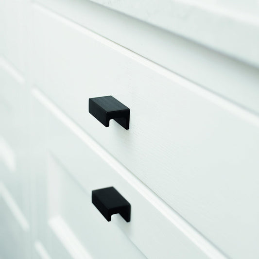 Howdens Ingot Brushed Black Mounted Trim Bar Cupboard Handle