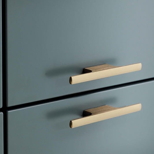 Furnipart Tau Handle & Knob Brushed Brass 32mm 160mm