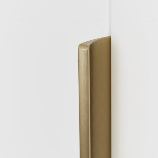 Furnipart Edge Straight Brushed Brass Profile Trim Handle 40mm 100mm 200mm 600mm 1200mm