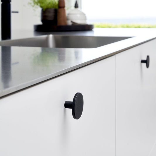 Furnipart Recycled Handle & Knob Plato / Square 10 Black Sea Plastic Eco Friendly