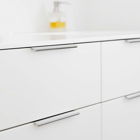 Furnipart Edge Straight Chrome Profile Trim Handle 40mm 200mm 350mm