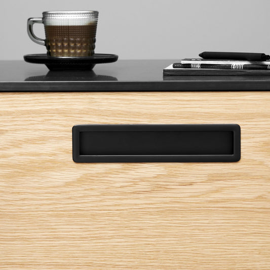 Furnipart Tub Straight Matt Black Recessed Inset Handle