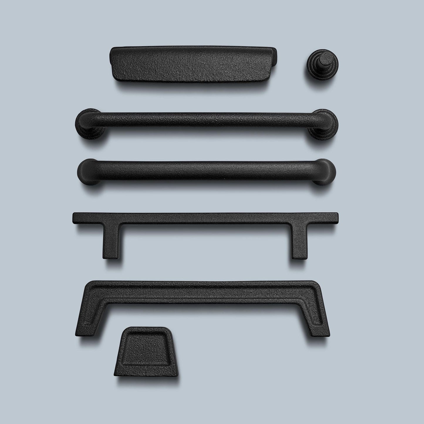 Furnipart Pagoda Cast Iron Knob Matt Black