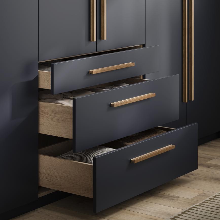 Howdens Reed Lacquered Oak Handle & Knob 50mm 200mm 400mm 900mm