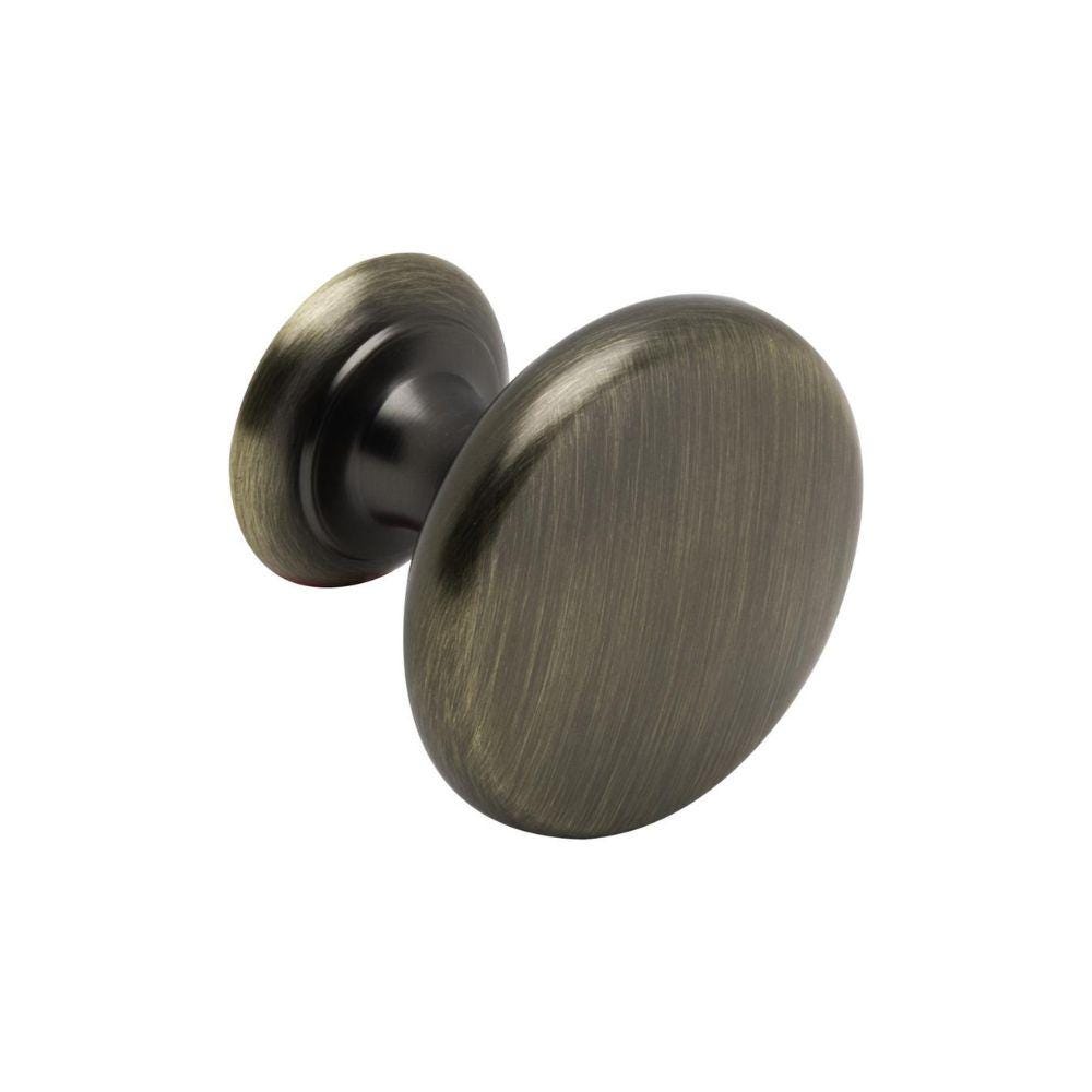 Howdens Earl Aged Brass Effect Classic D Cupboard Handle 172mm, Cup & Knob