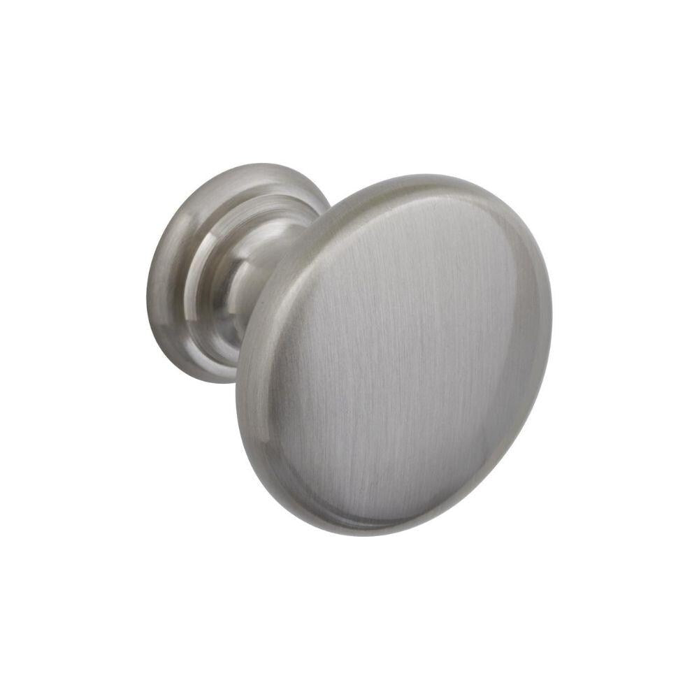Howdens Earl Nickel Effect Classic D Cupboard Handle 172mm, Cup & Knob