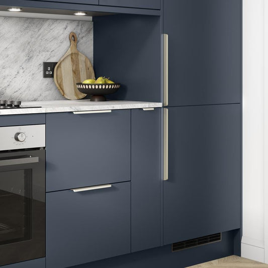 Howdens Edge Matt Nickel Effect Trimline Bar Cupboard Handle 80mm 230mm 380mm