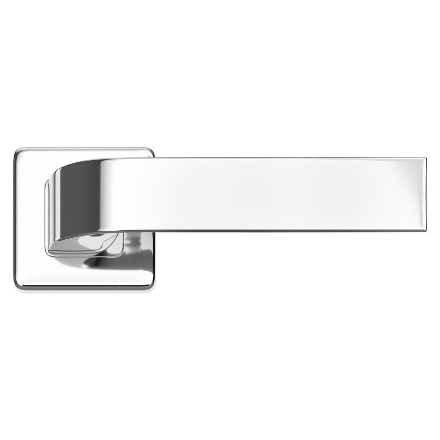 Howdens Fuller and Forge Manet Polished Chrome Lever on Rose Door Handle Pair Howdens