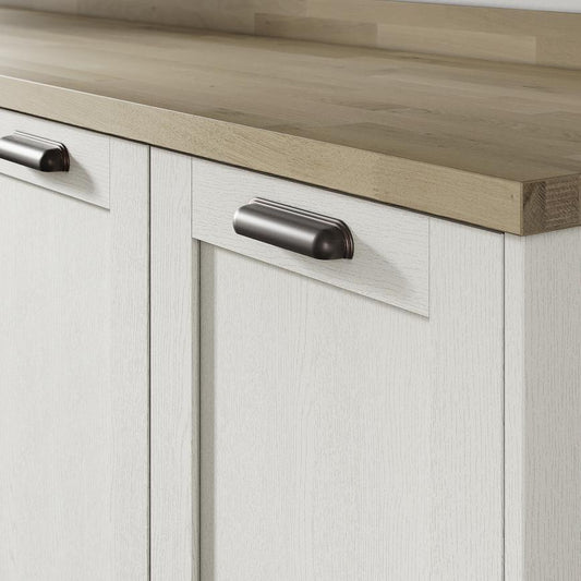 Howdens Contessa Cup Handle & Knob Blackened Copper Effect Traditional Classic