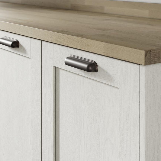 Howdens Contessa Cup Handle & Knob Blackened Copper Effect Traditional Classic