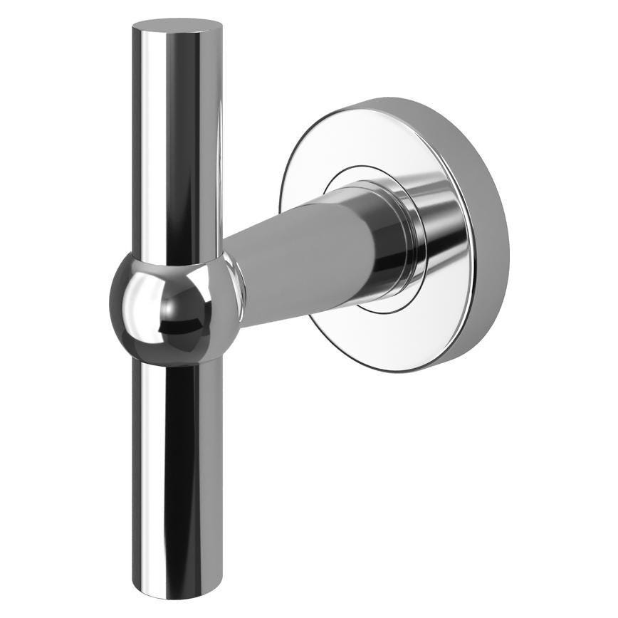 Howdens Fuller and Forge Como Polished Chrome 85mm T Mortice Knob on Rose Pair Howdens