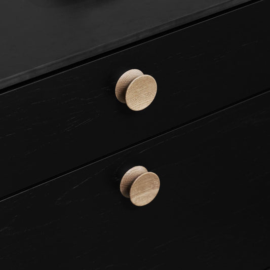 Furnipart Pulley Oak Clear Lacquered Wooden Knob 50mm