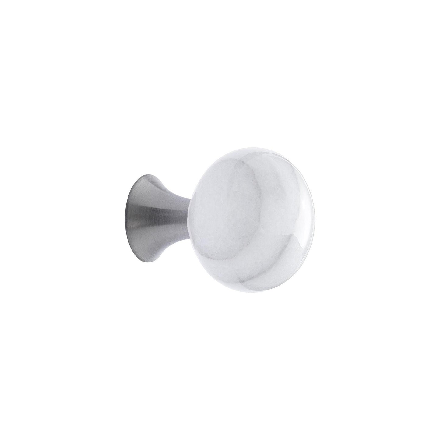 Furnipart Bead Straight Knob Marble White & Green 28mm Diameter