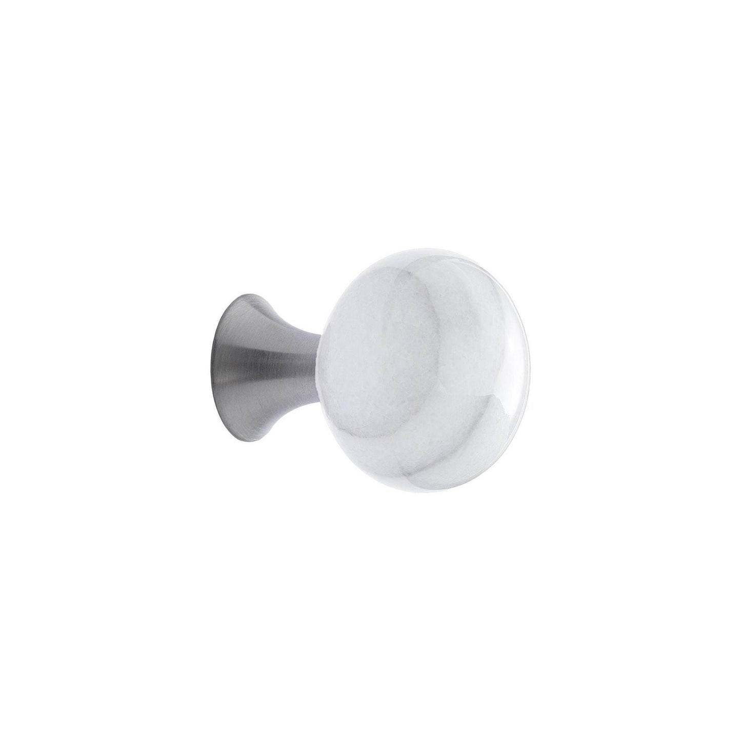 Furnipart Bead Straight Knob Marble White & Green 28mm Diameter