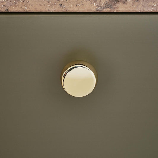 Furnipart Autumn Knob Polished Brass 28mm Diameter