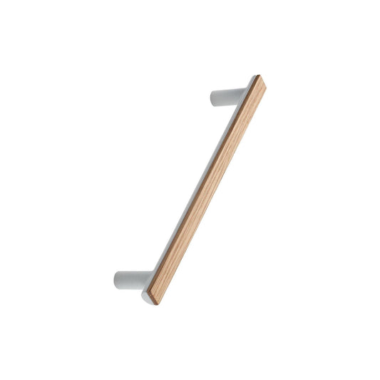 Furnipart Bis Handle & Round Knob Lacquered Oak Matt White 160mm