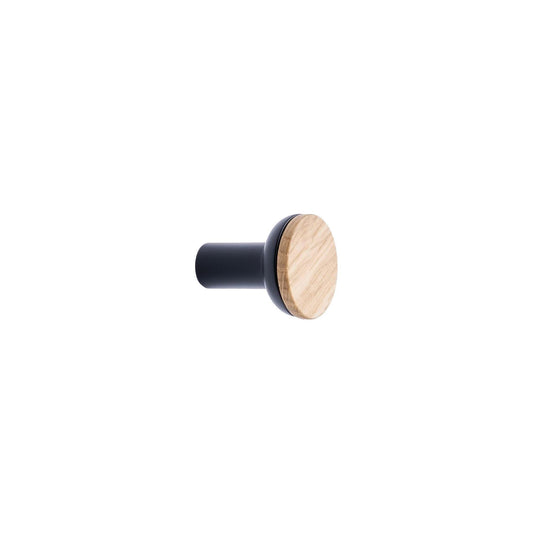 Furnipart Bis Handle & Round Knob Lacquered Oak Matt Black 160mm