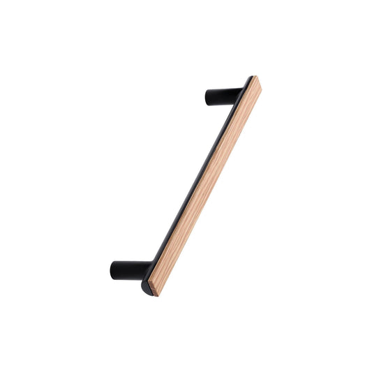Furnipart Bis Handle & Round Knob Lacquered Oak Matt Black 160mm