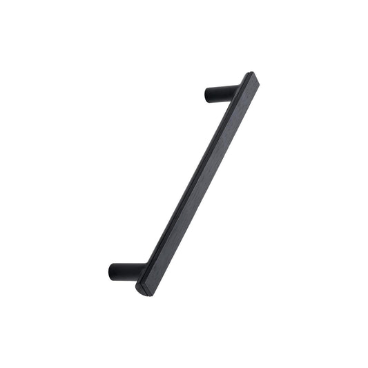Furnipart Bis Handle & Round Knob Stained Black Oak Matt Black 160mm