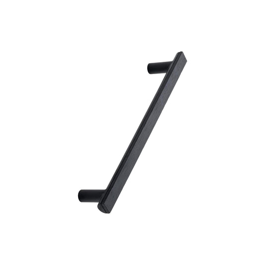 Furnipart Bis Handle & Round Knob Stained Black Oak Matt Black 160mm