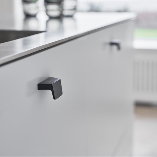 Furnipart Envelope Brushed Black Handle & Knob 50mm 200mm