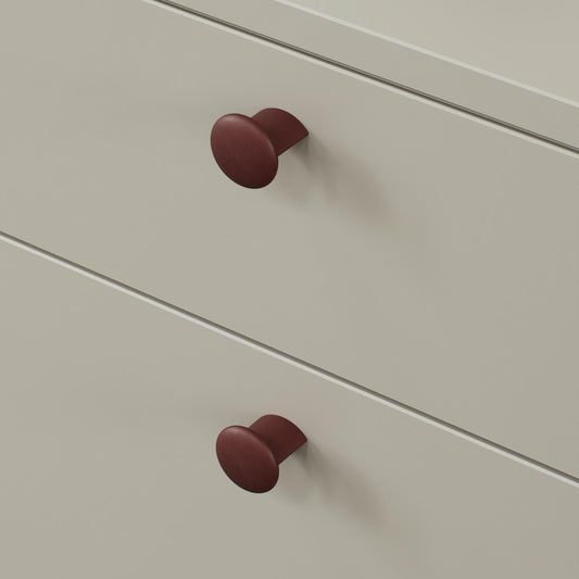 Furnipart Recycled Handle & Knob Volumi Matt Maroon Red Sea Plastic Eco Friendly