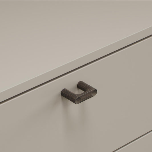 Furnipart Punto Handle & Knob 160mm Dark Brown Oak