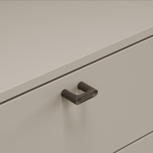 Furnipart Punto Handle & Knob 160mm Dark Brown Oak