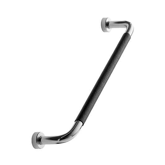 Furnipart Lounge Handle Black Leather/Mirror Polished 160mm