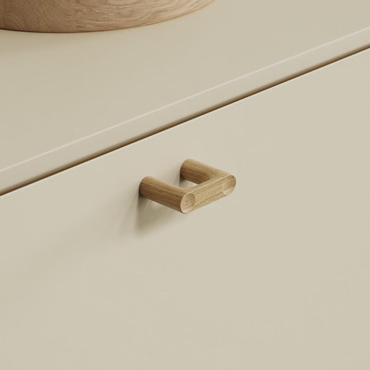 Furnipart Punto Handle & Knob 160mm Oak Clear Lacquered