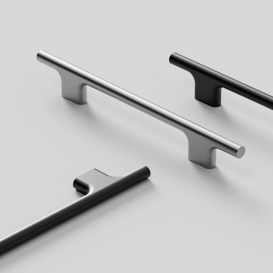 Furnipart Koupe Handle Matt Black Aluminium 128mm/160mm & 256mm/288mm