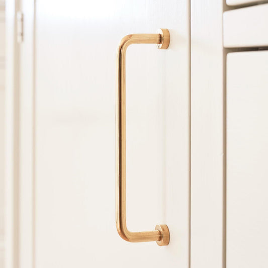 Furnipart Lounge Handle Untreated Brass Polished 128mm & 160mm