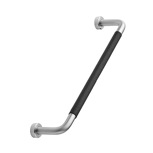Furnipart Lounge Handle Black Leather/Silk Polished 160mm