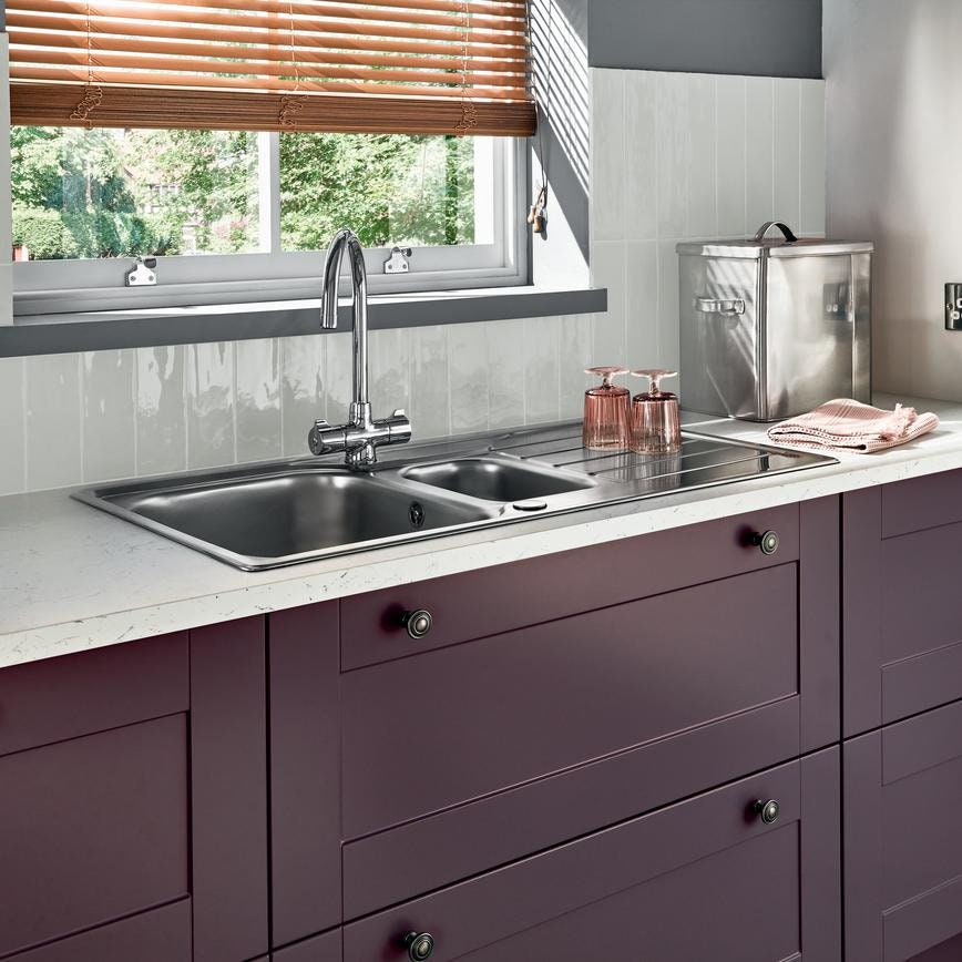 Howdens Antique Pewter Effect Classic Round Cupboard Door Knob 33mm