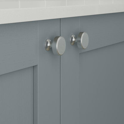 Howdens Contessa Cup Handle & Knob Brushed Nickel Traditional Classic