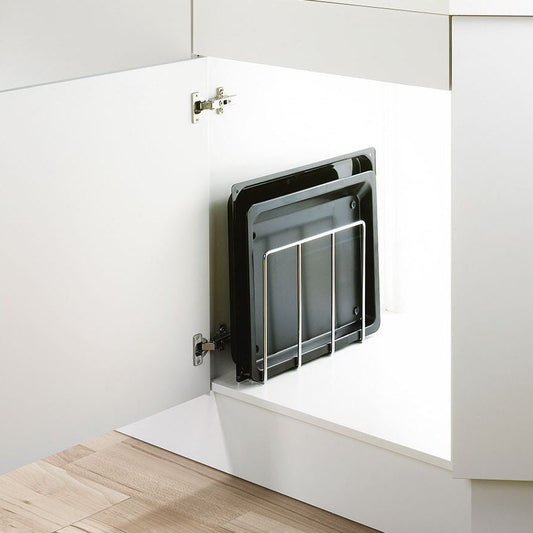 Baking Tray and Chopping Board Holder Kitchen Organiser Chrome
