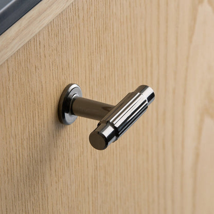 Furnipart Villa Fluted Handle & Knob 128mm 192mm Round Knob T-Knob Black Nickel