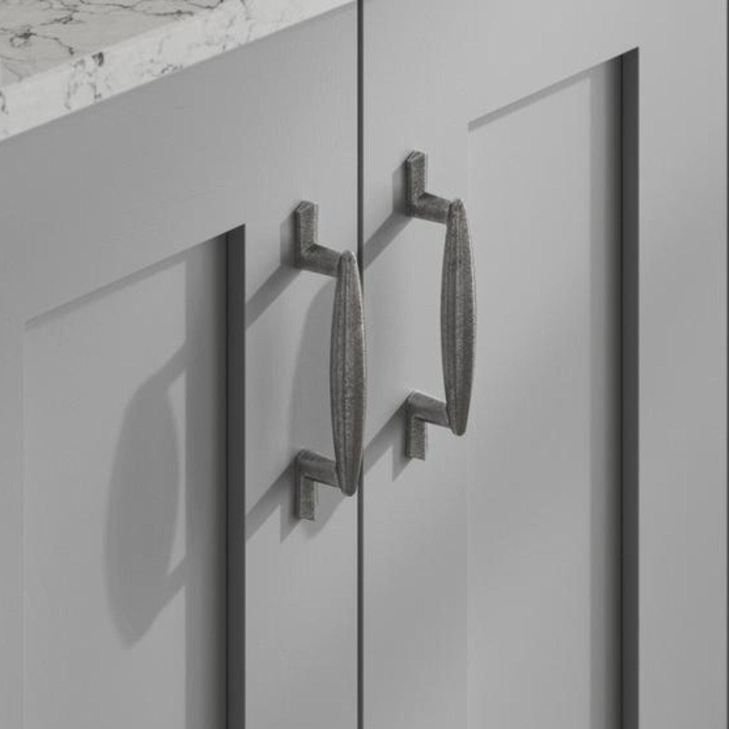 Howdens Antique Pewter Effect Classic D Cupboard Handle 146mm