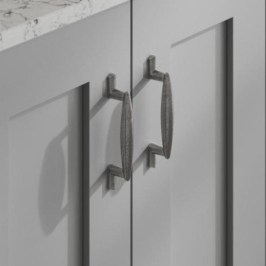 Howdens Antique Pewter Effect Classic D Cupboard Handle 146mm
