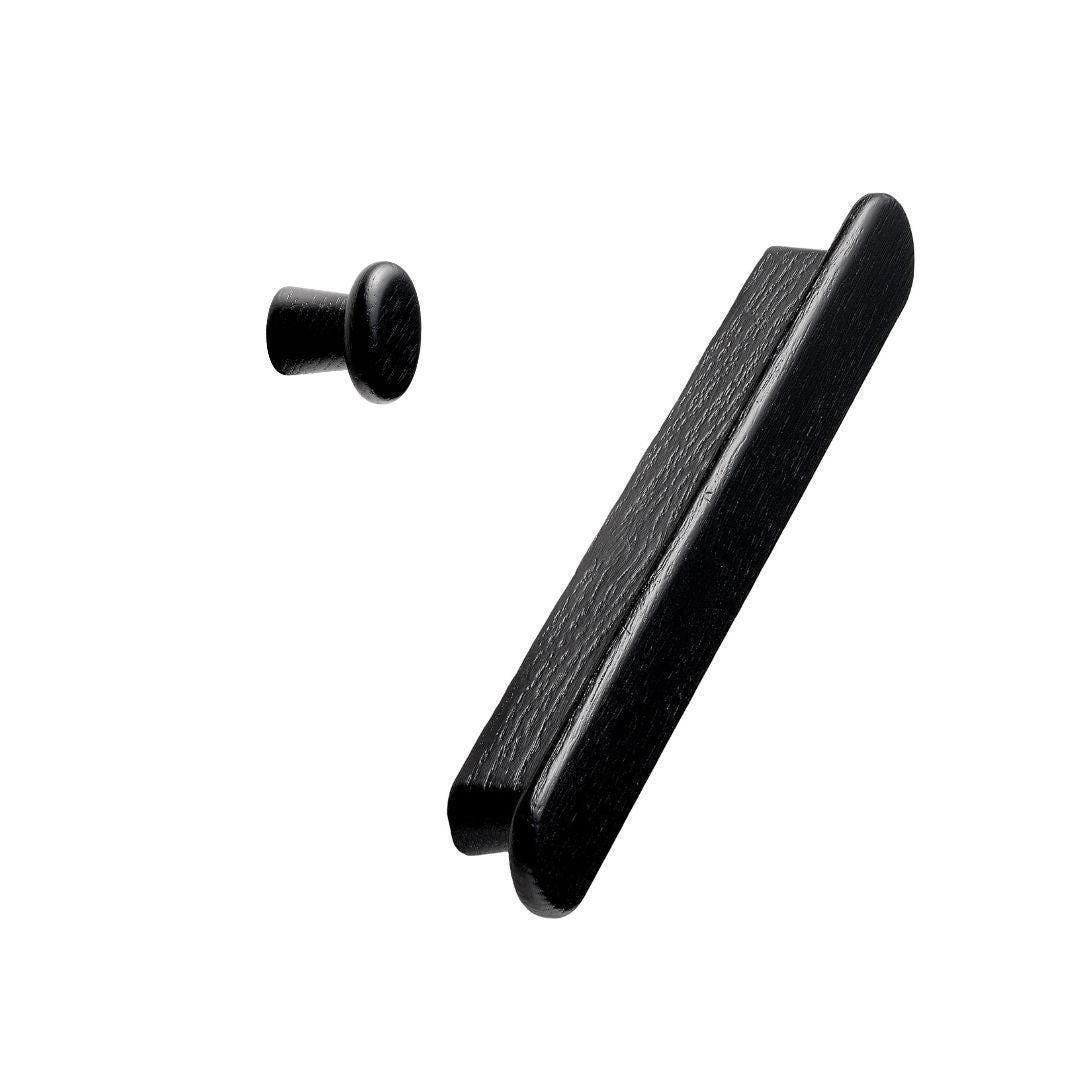 Vonsild Classis Ash Stained Black Wooden Handle 160mm & Knob