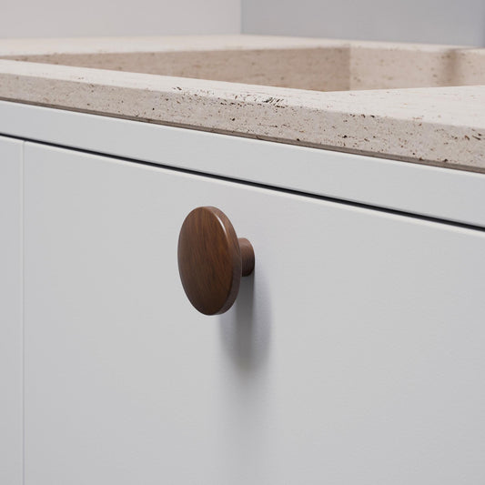 Vonsild Discos Oak Clear Lacquered Wooden Knob 30mm & 50mm