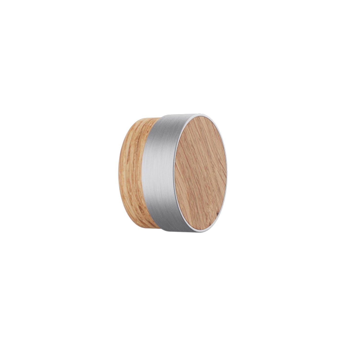 Vonsild Radio Oak Clear Lacquered Wooden & Inox Look Knob 26mm 49mm