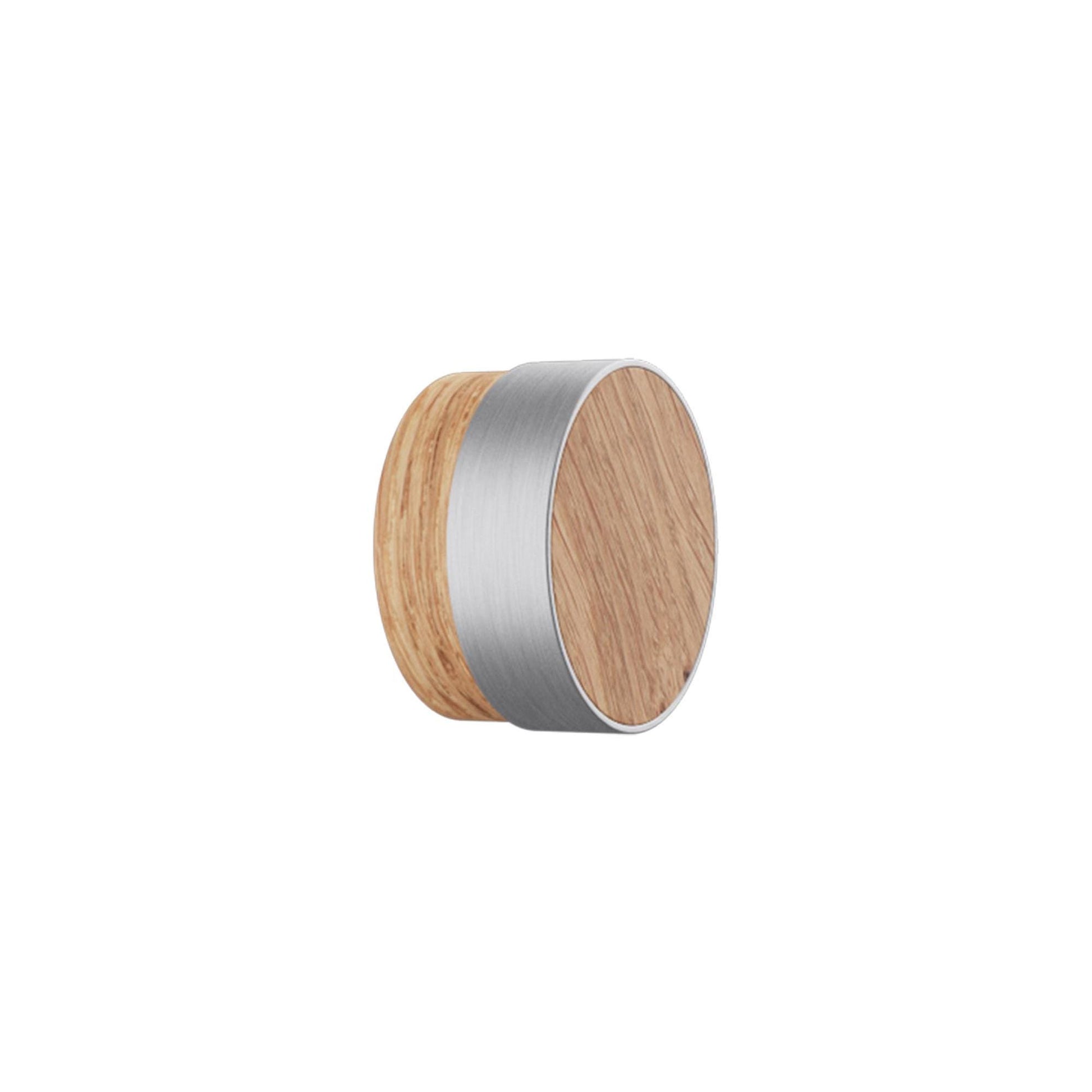 Vonsild Radio Oak Clear Lacquered Wooden & Inox Look Knob 26mm 49mm