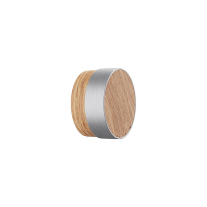 Vonsild Radio Oak Clear Lacquered Wooden & Inox Look Knob 26mm 49mm